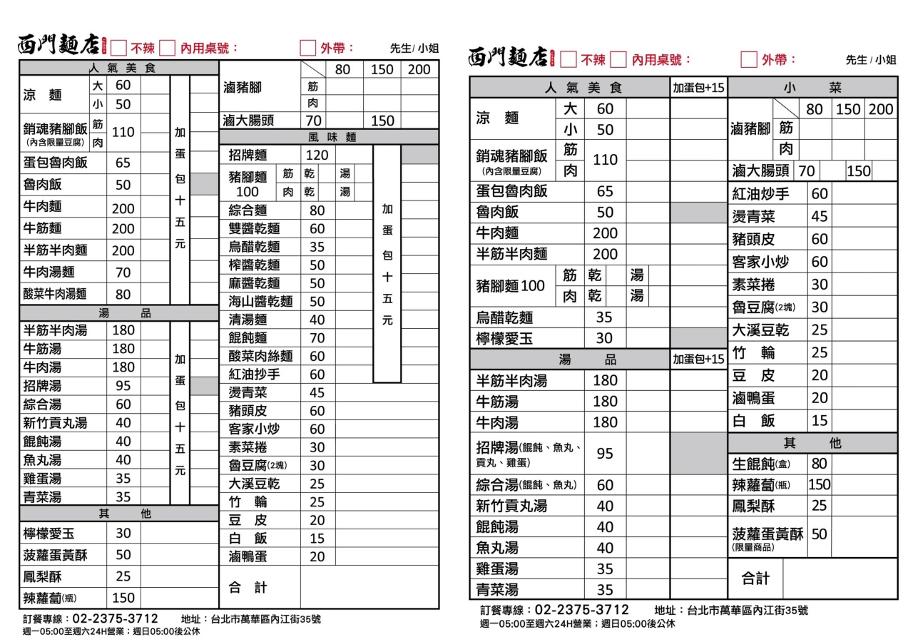 台北豬腳,西門麵店
