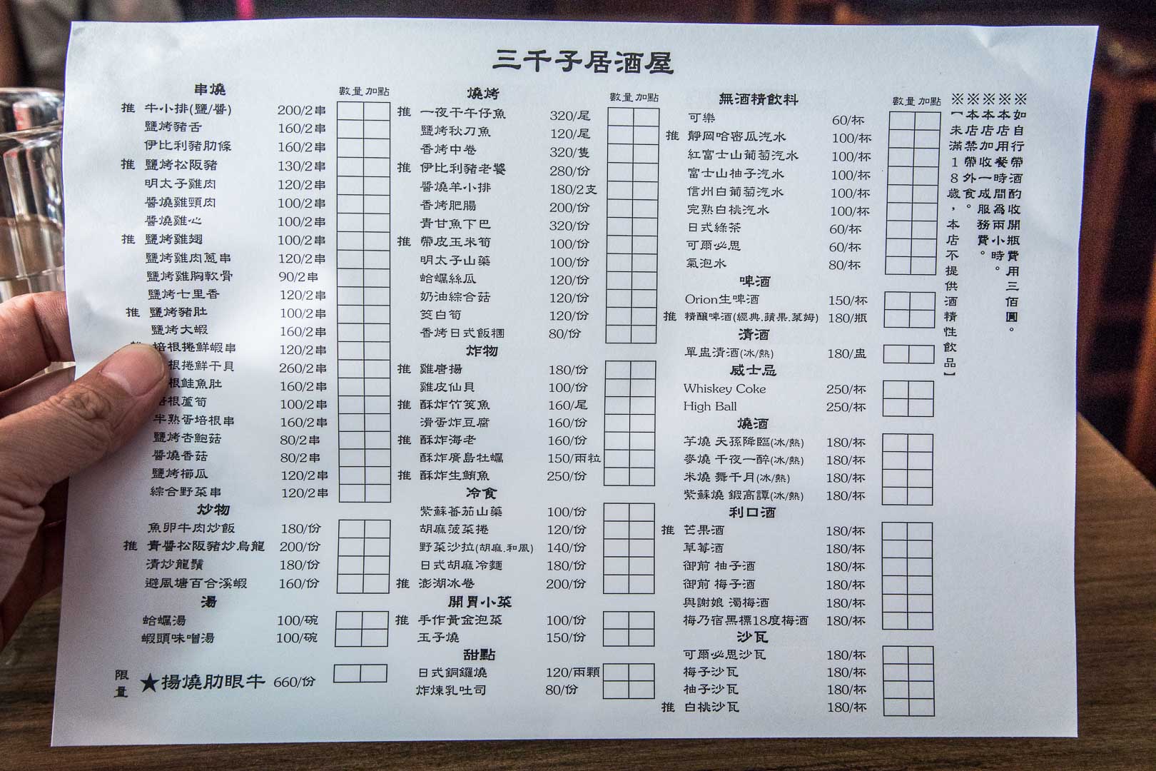 三千子串燒居酒屋,台北聚餐,台北居酒屋,台北串燒,台北酒吧,信義區居酒屋,信義區串燒,啤酒喝到飽