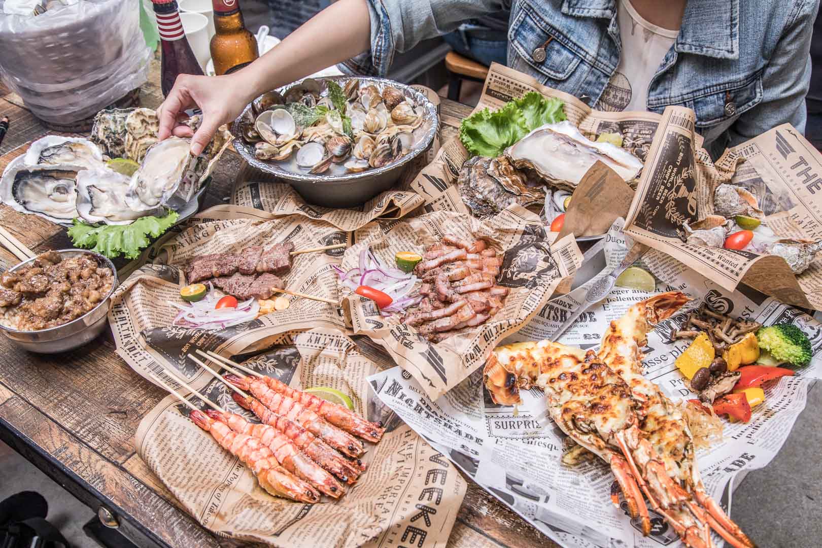 板橋串烤,板橋海鮮料理,火夯seafood 海鮮燒烤,板橋美食,板橋居酒屋,板橋聚餐,板橋海鮮餐廳,板橋燒烤 @大手牽小手。玩樂趣