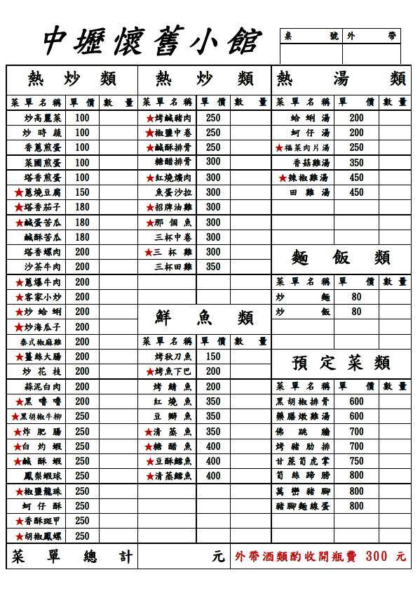 中壢美食,桃園美食,中壢餐廳,中壢必吃,中壢小吃,中壢流水席,懷舊小館