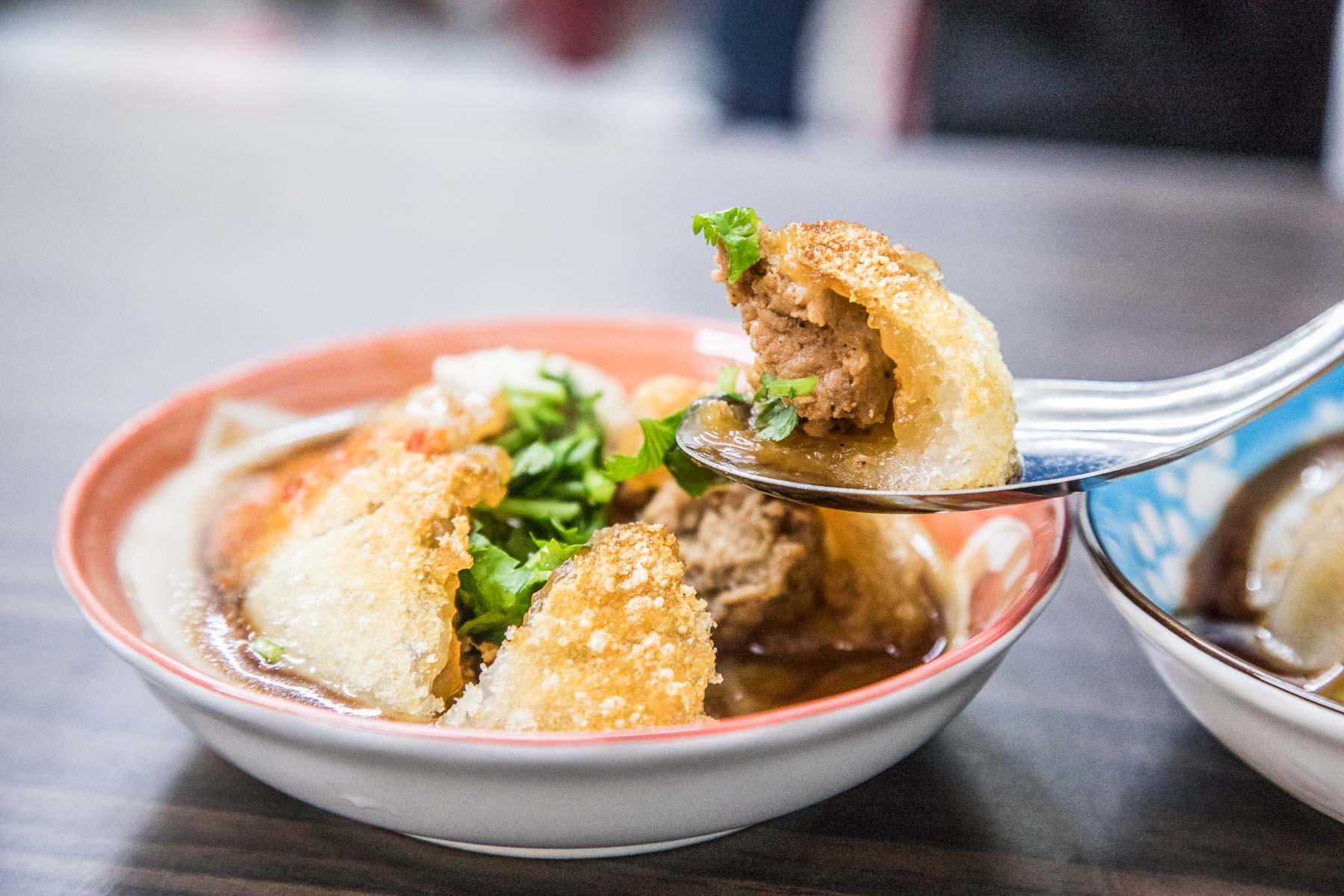 中壢美食,脆皮肉圓