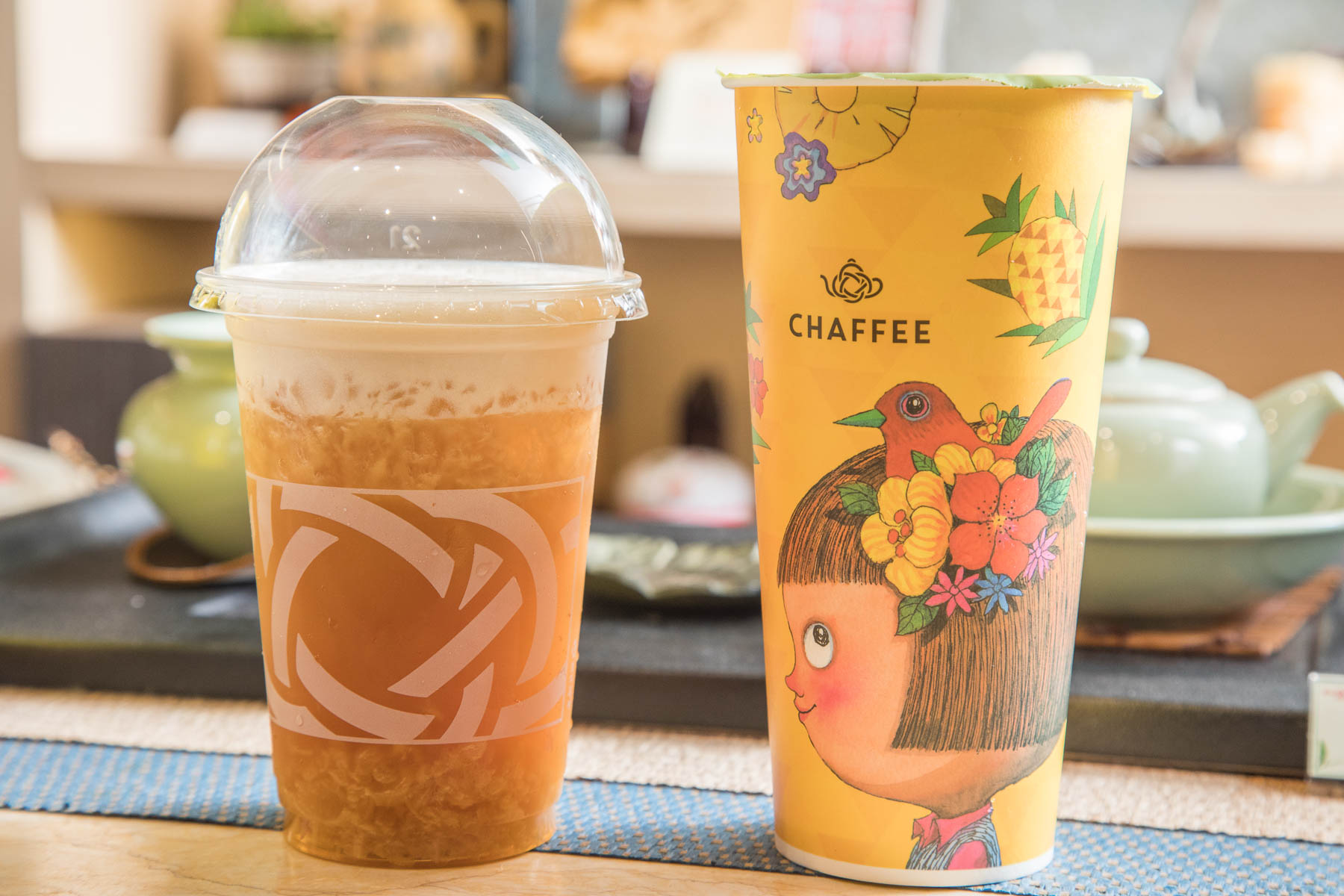 林口美食,CHAFFEE 林口三井店,天仁限量MIT幾米帆布袋,林口茶飲,林口天仁茗茶,CHAFFEE,鳳梨紫蘇梅紅茶,鳳梨天廬冰沙