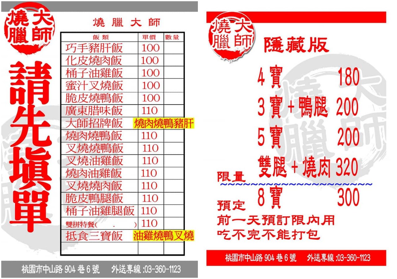 桃園燒臘飯,桃園燒臘便當外帶,燒臘大師(府城燒臘),桃園燒臘大師,桃園美食,桃園外帶,桃園燒臘便當