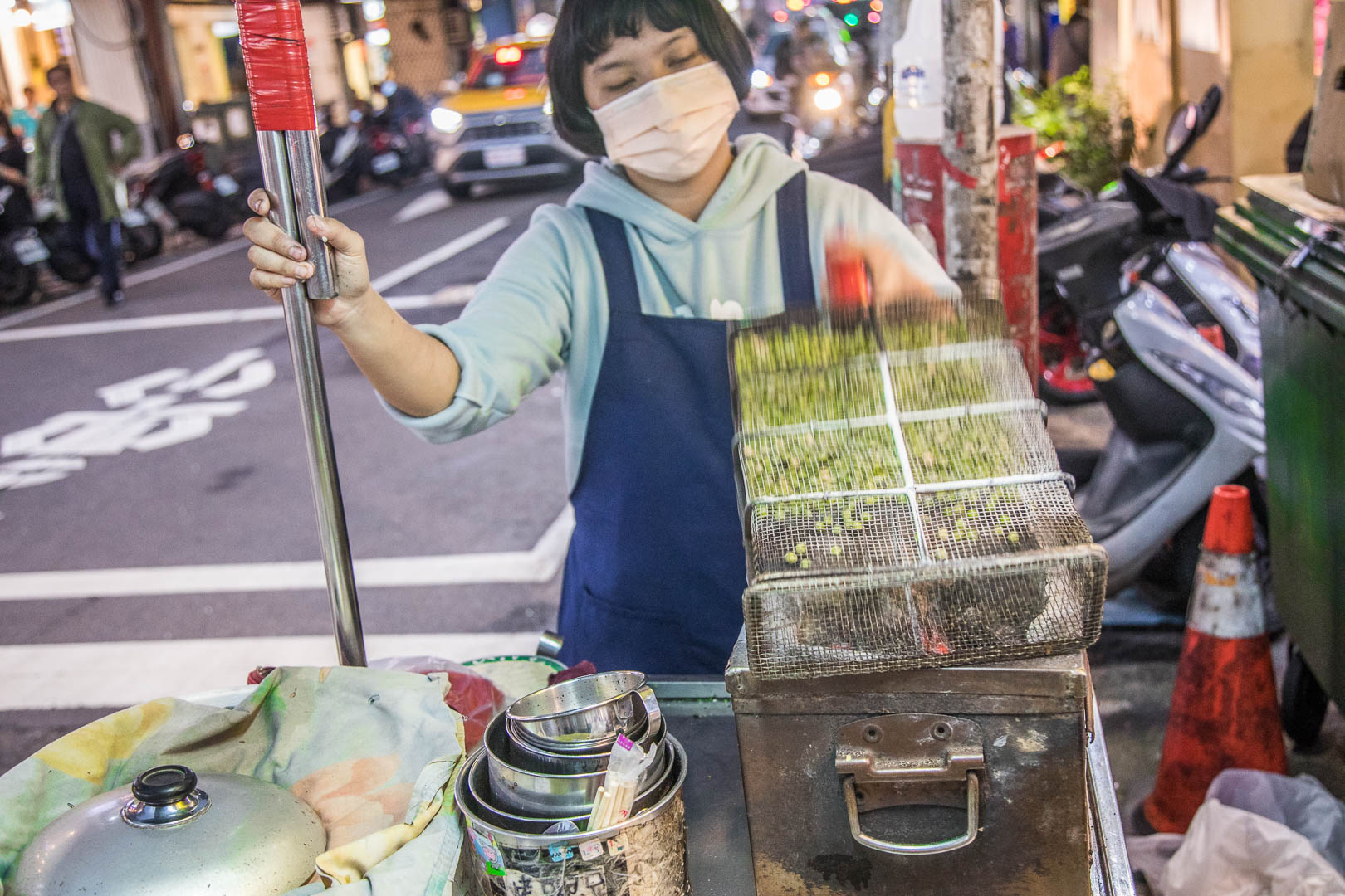 基隆美食,炭烤豌豆