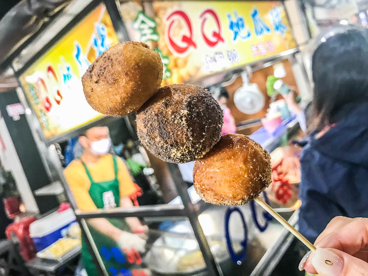 中壢美食,中原美食,中壢甜點,中原必吃,中壢小吃,中原夜市美食,中壢地瓜球,中原地瓜球,中原QQ地瓜球