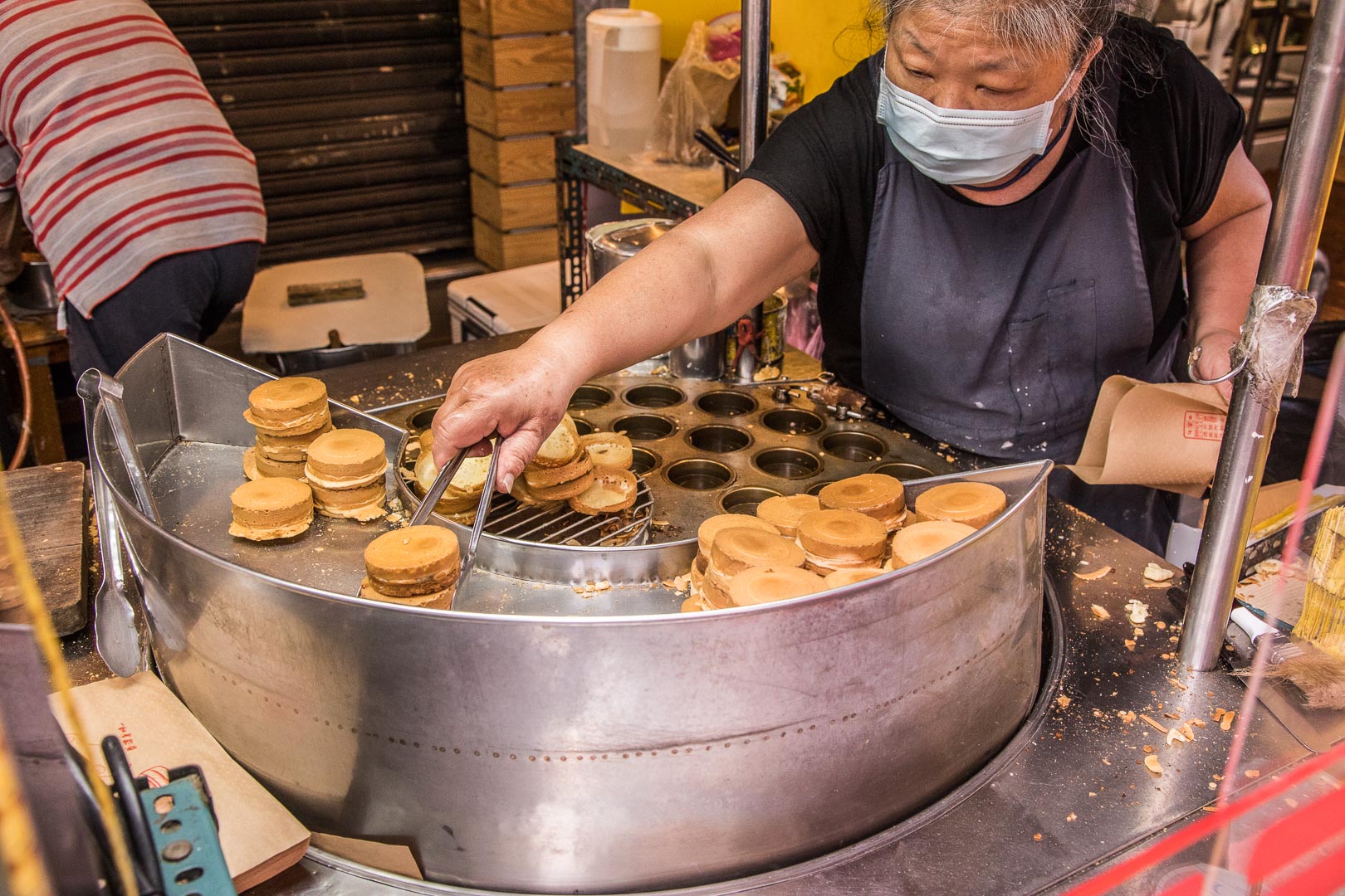 中壢美食,王記現煎麥餅紅豆餅