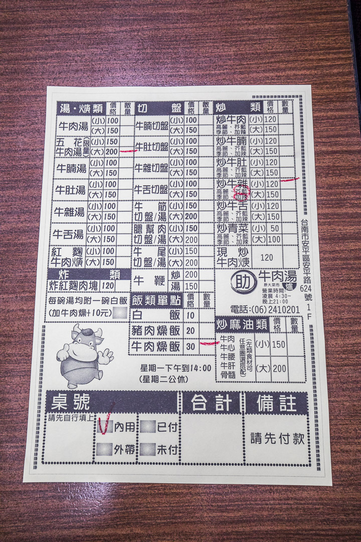 台南牛肉湯,助仔牛肉湯