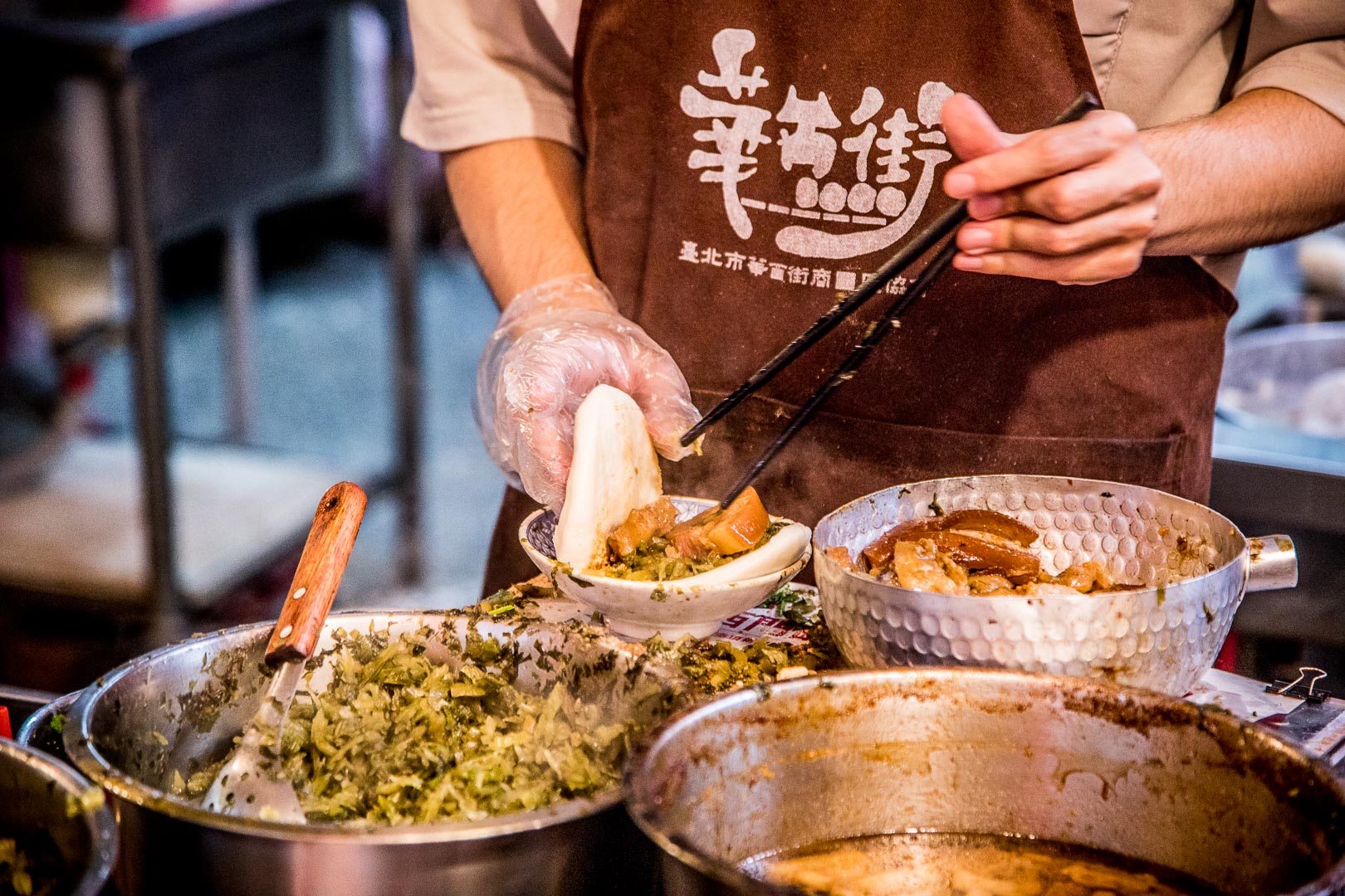 華西街美食,源芳刈包