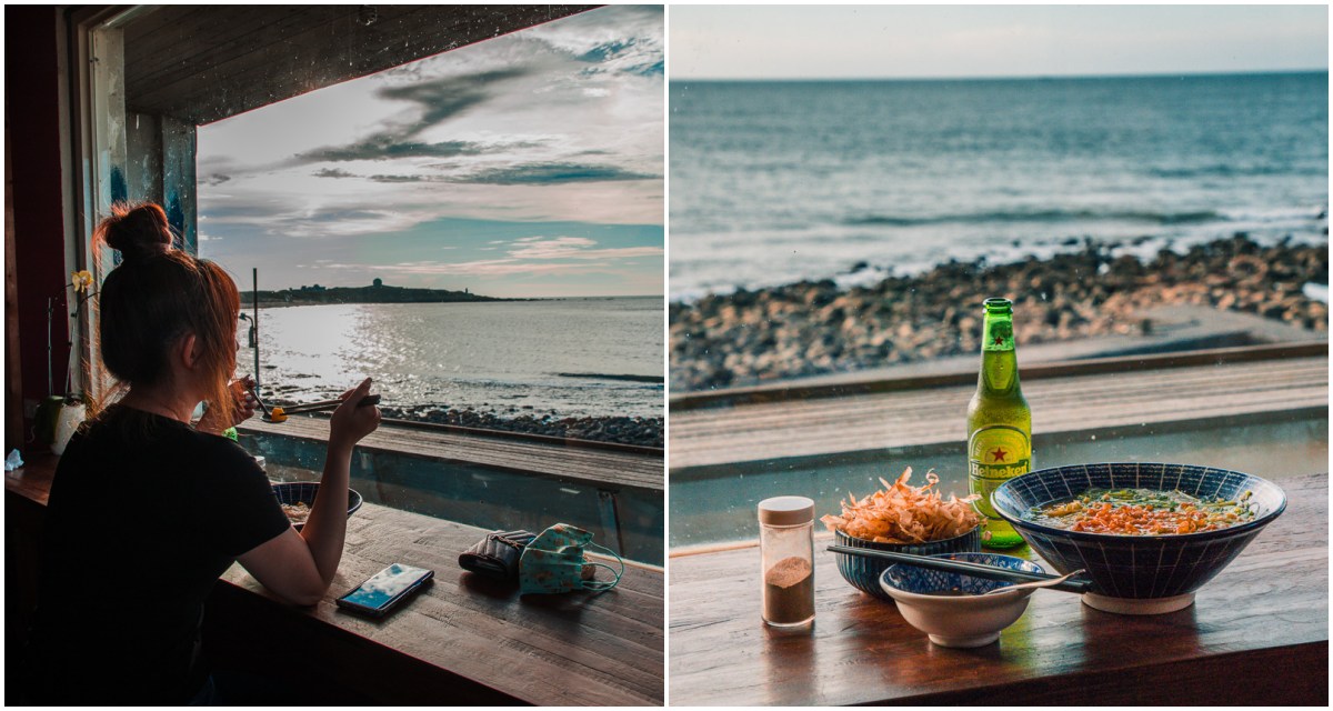 石門美食,北海岸美食,石門景觀餐廳,石門小卷米粉,北海岸小卷米粉,北海岸景觀咖啡,靠北邊叢山曉 @大手牽小手。玩樂趣