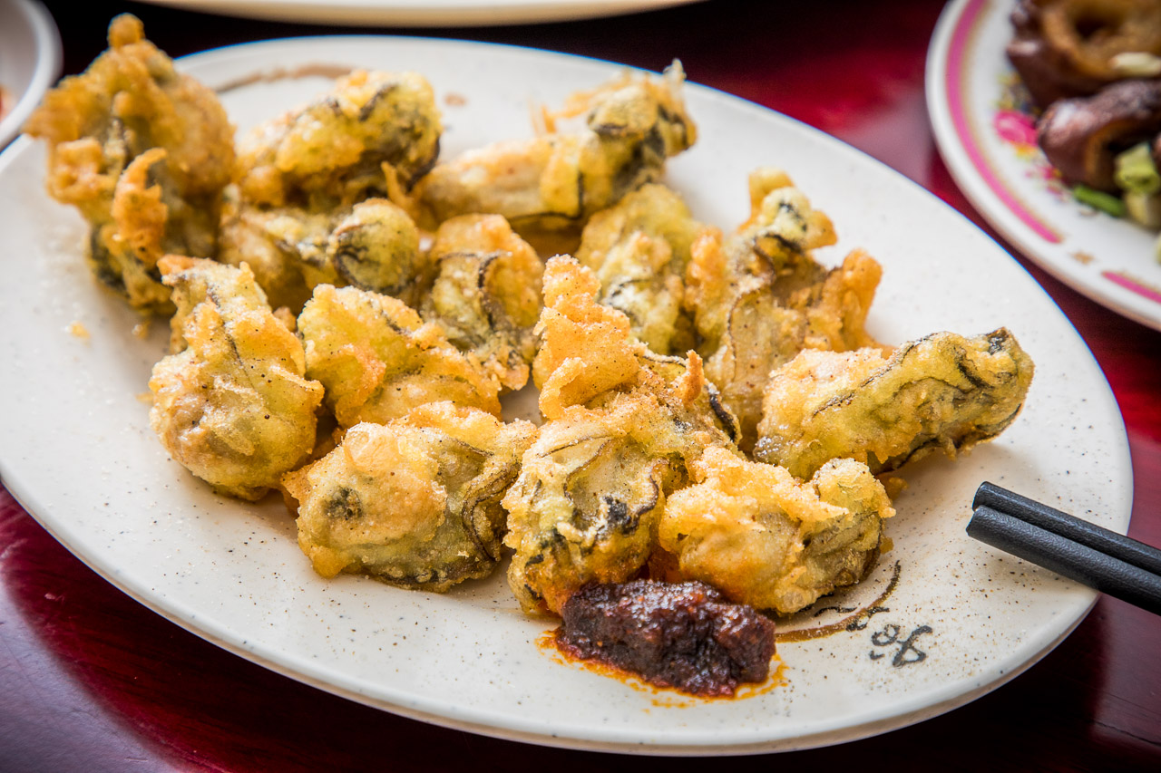 中壢美食,中壢小吃,中壢臭豆腐,中壢麵線,中壢名店,鮮蚵湯,四味飄香平鎮總店,四味飄香