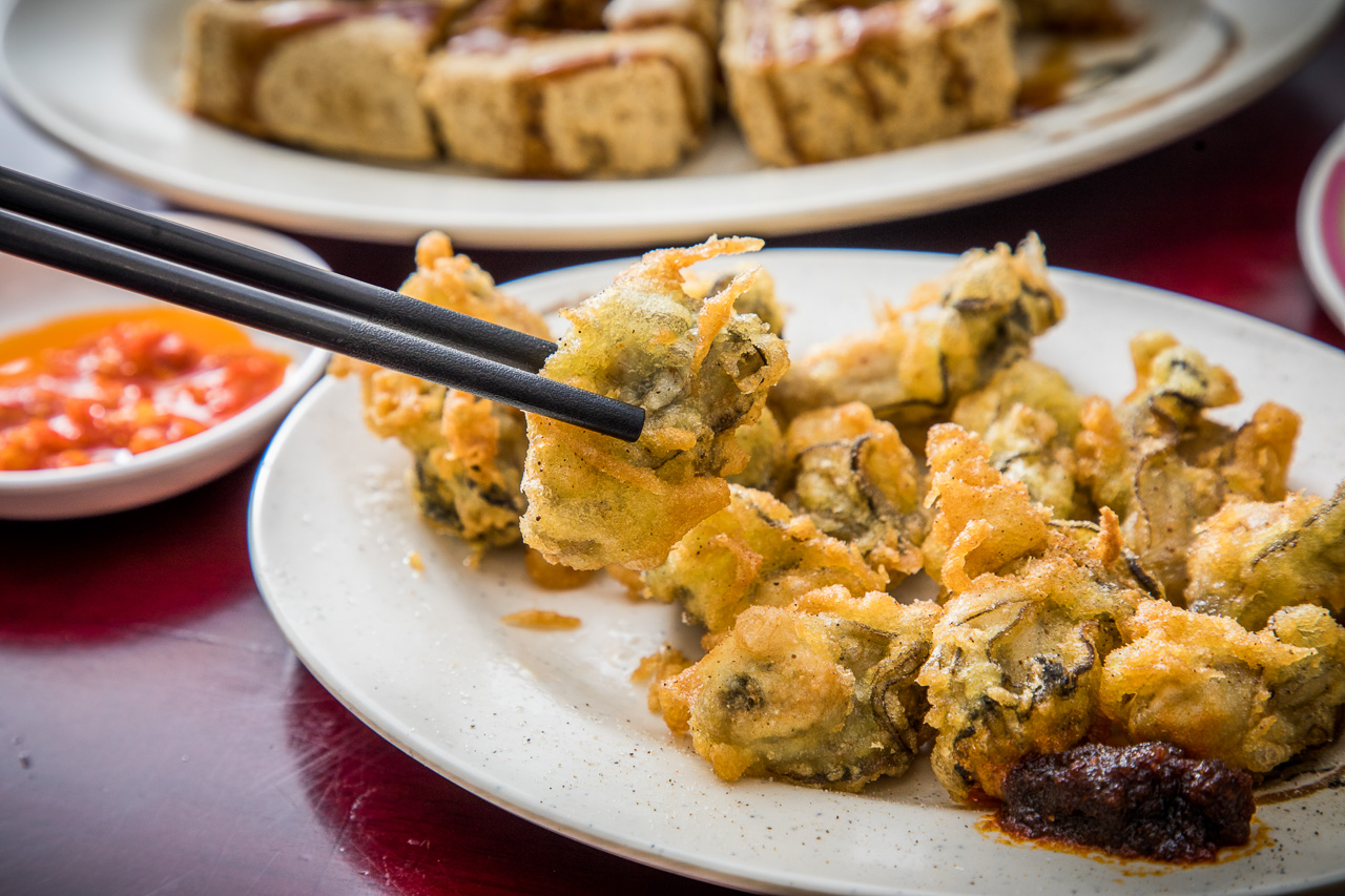 中壢美食,中壢小吃,中壢臭豆腐,中壢麵線,中壢名店,鮮蚵湯,四味飄香平鎮總店,四味飄香