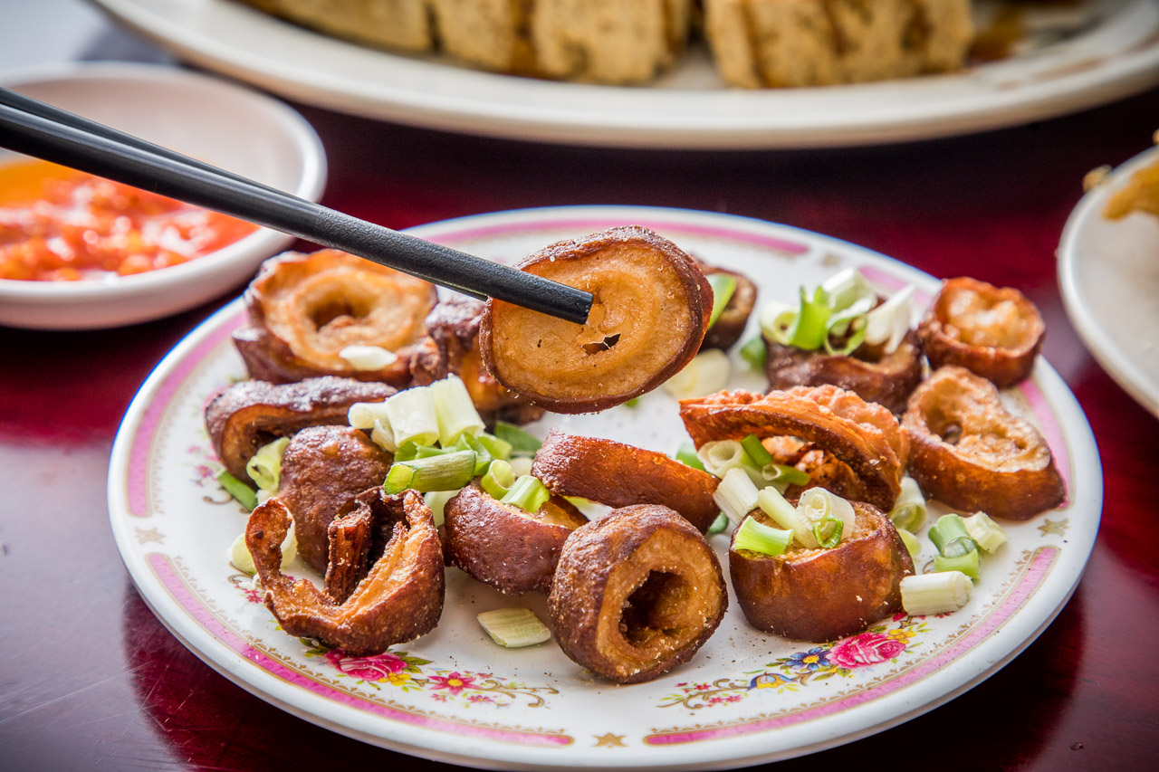 中壢美食,中壢小吃,中壢臭豆腐,中壢麵線,中壢名店,鮮蚵湯,四味飄香平鎮總店,四味飄香