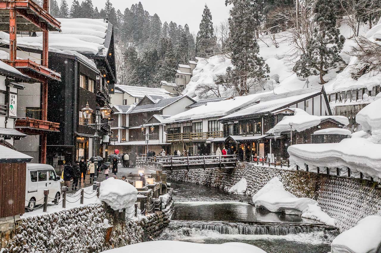 日本雪景,銀山溫泉