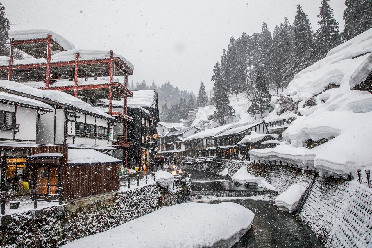日本雪景,銀山溫泉
