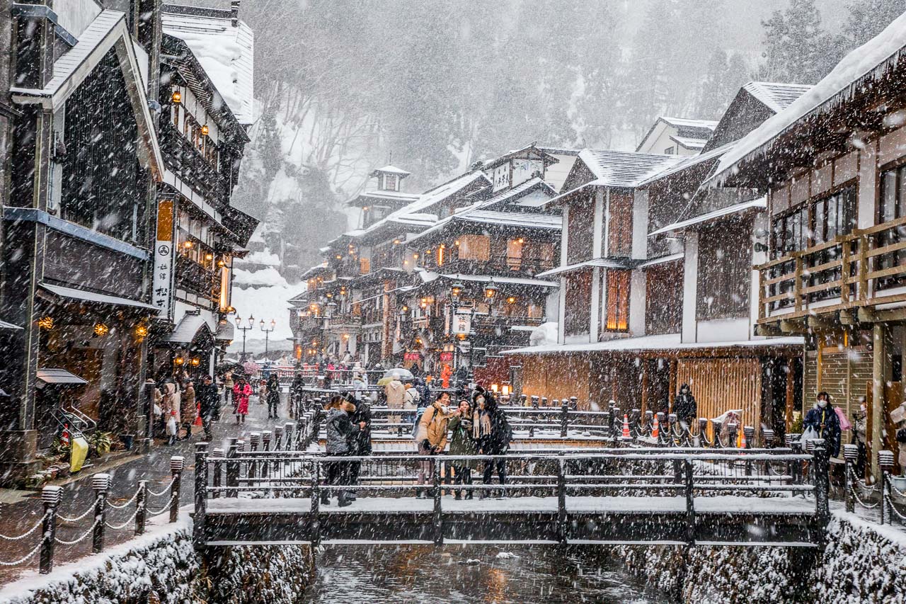 日本雪景,銀山溫泉