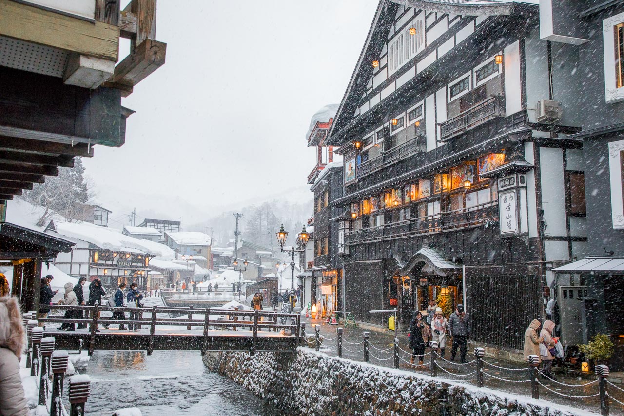 日本雪景,銀山溫泉