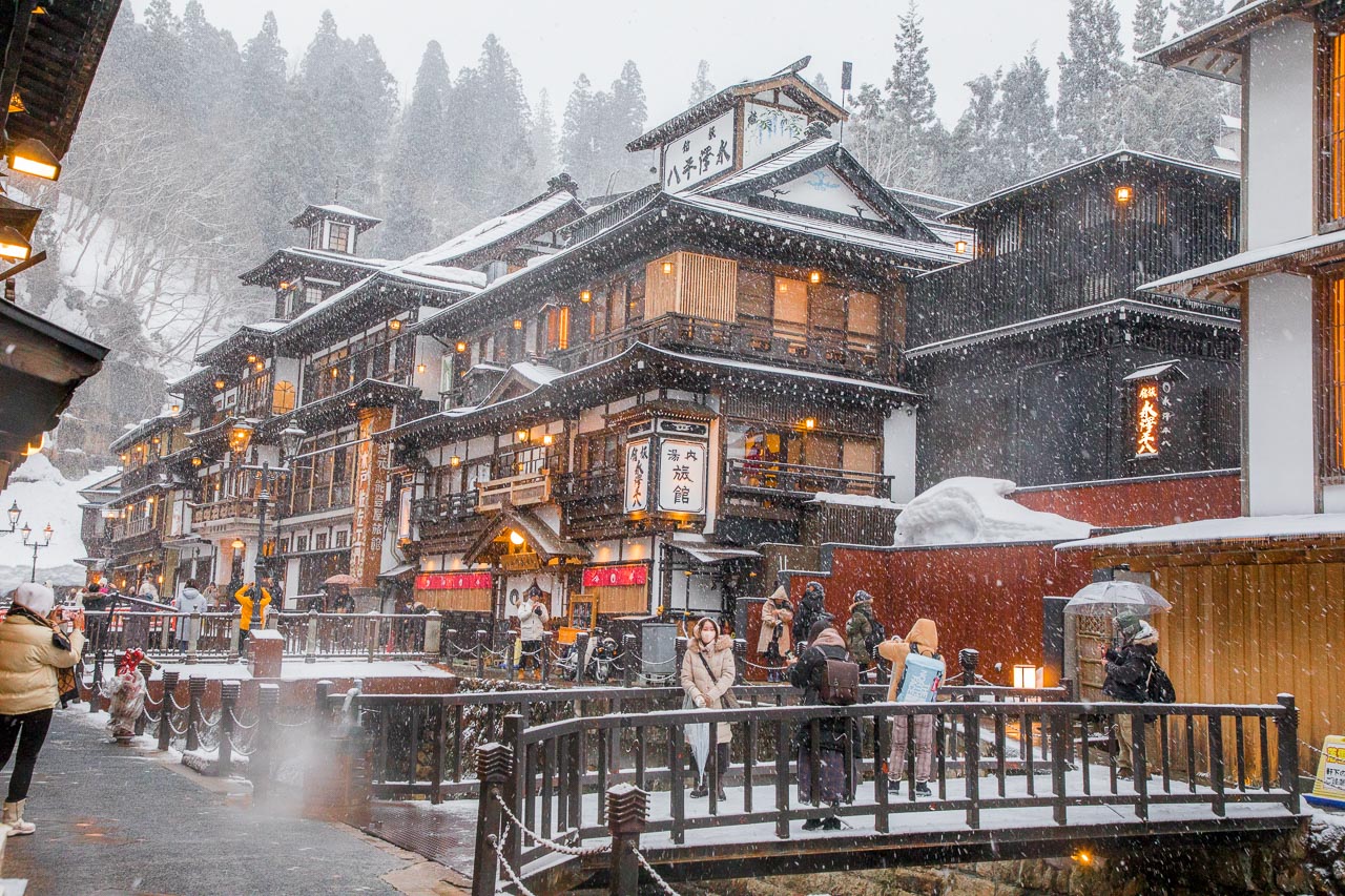 日本雪景,銀山溫泉