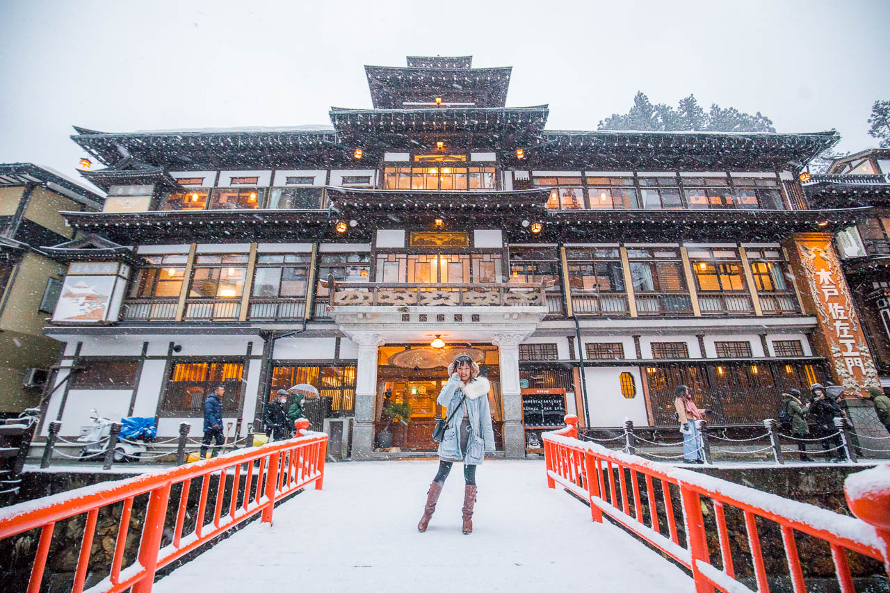 日本雪景,銀山溫泉