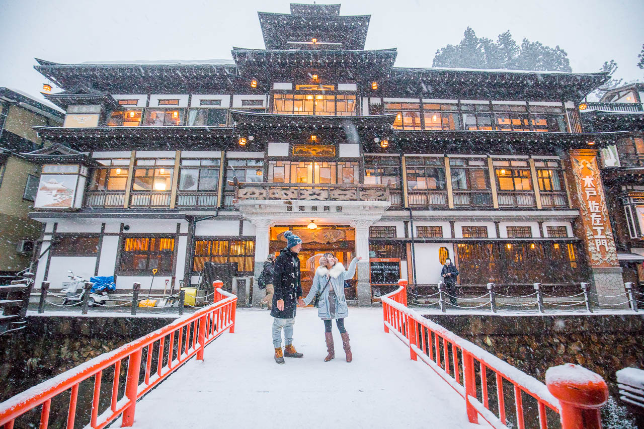 日本雪景,銀山溫泉