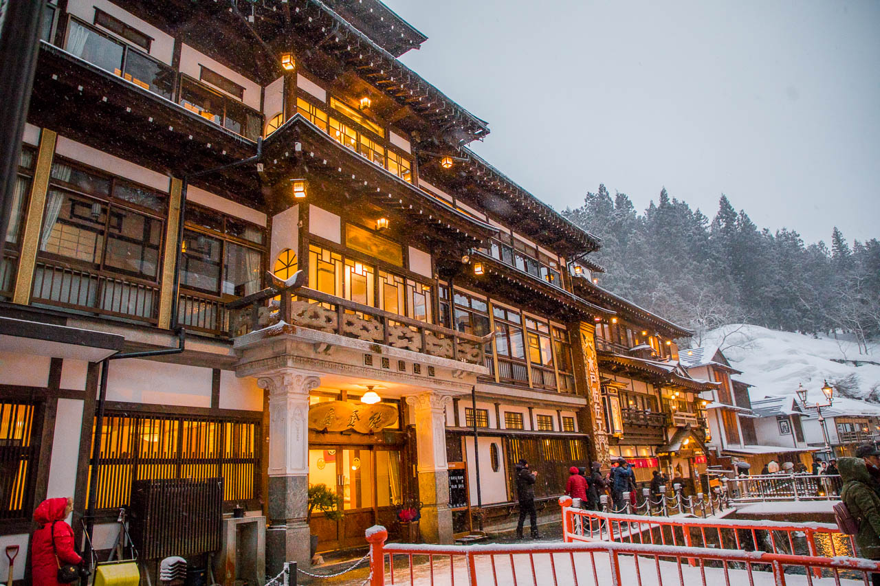 日本雪景,銀山溫泉