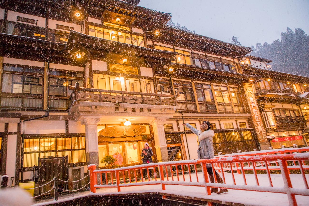 日本雪景,銀山溫泉
