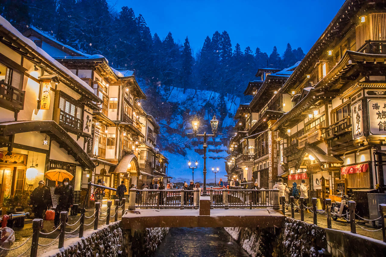 日本雪景,銀山溫泉