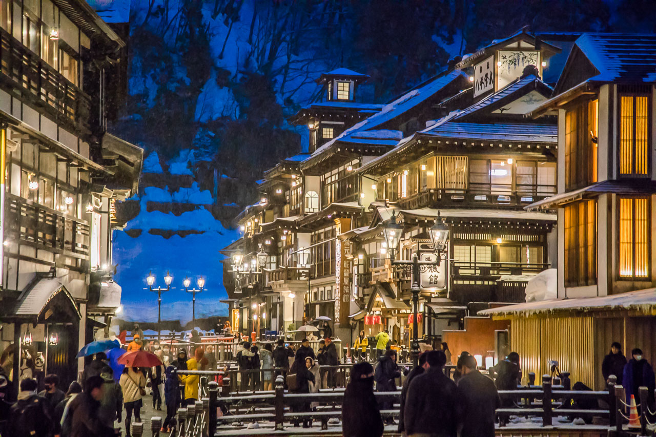 日本雪景,銀山溫泉