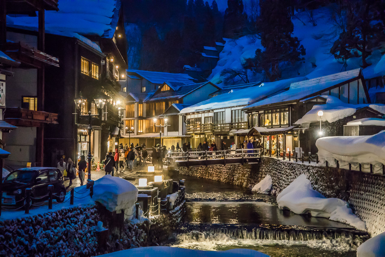 日本雪景,銀山溫泉