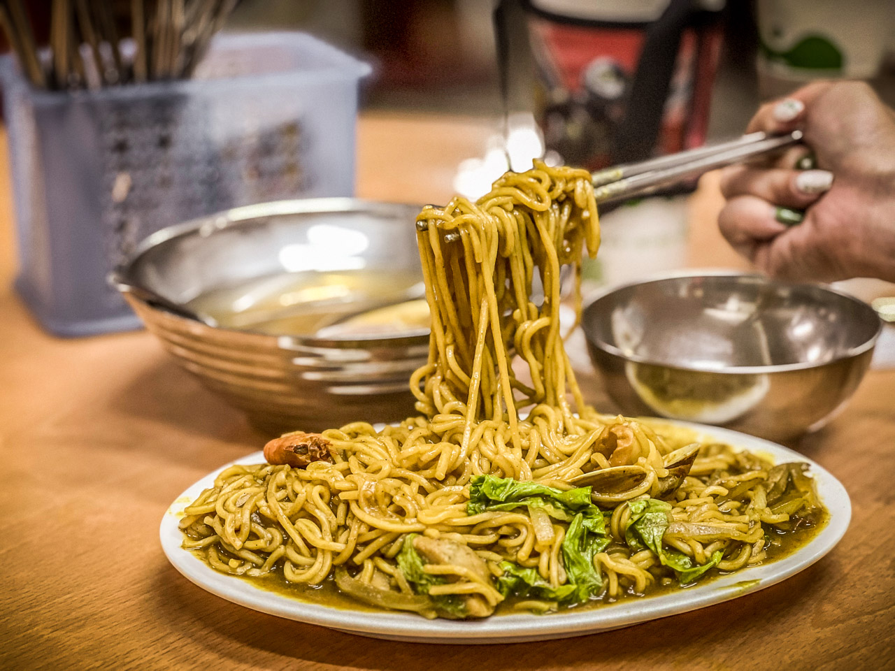 基隆美食,基隆慶安宮廟口咖哩炒麵