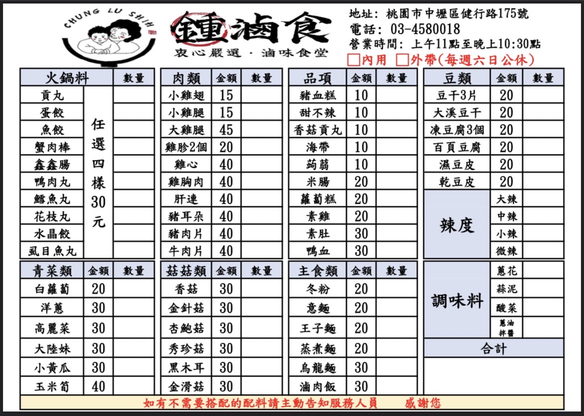 中壢美食,中壢小吃,中壢滷味,中壢熱滷味,鍾滷食