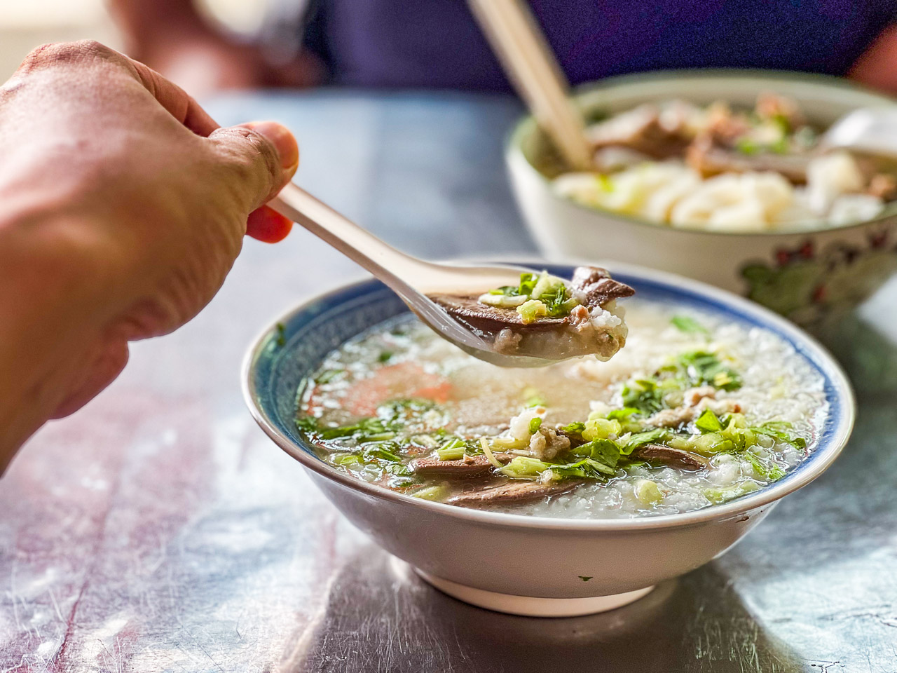 中壢美食,土地公豬肝粥