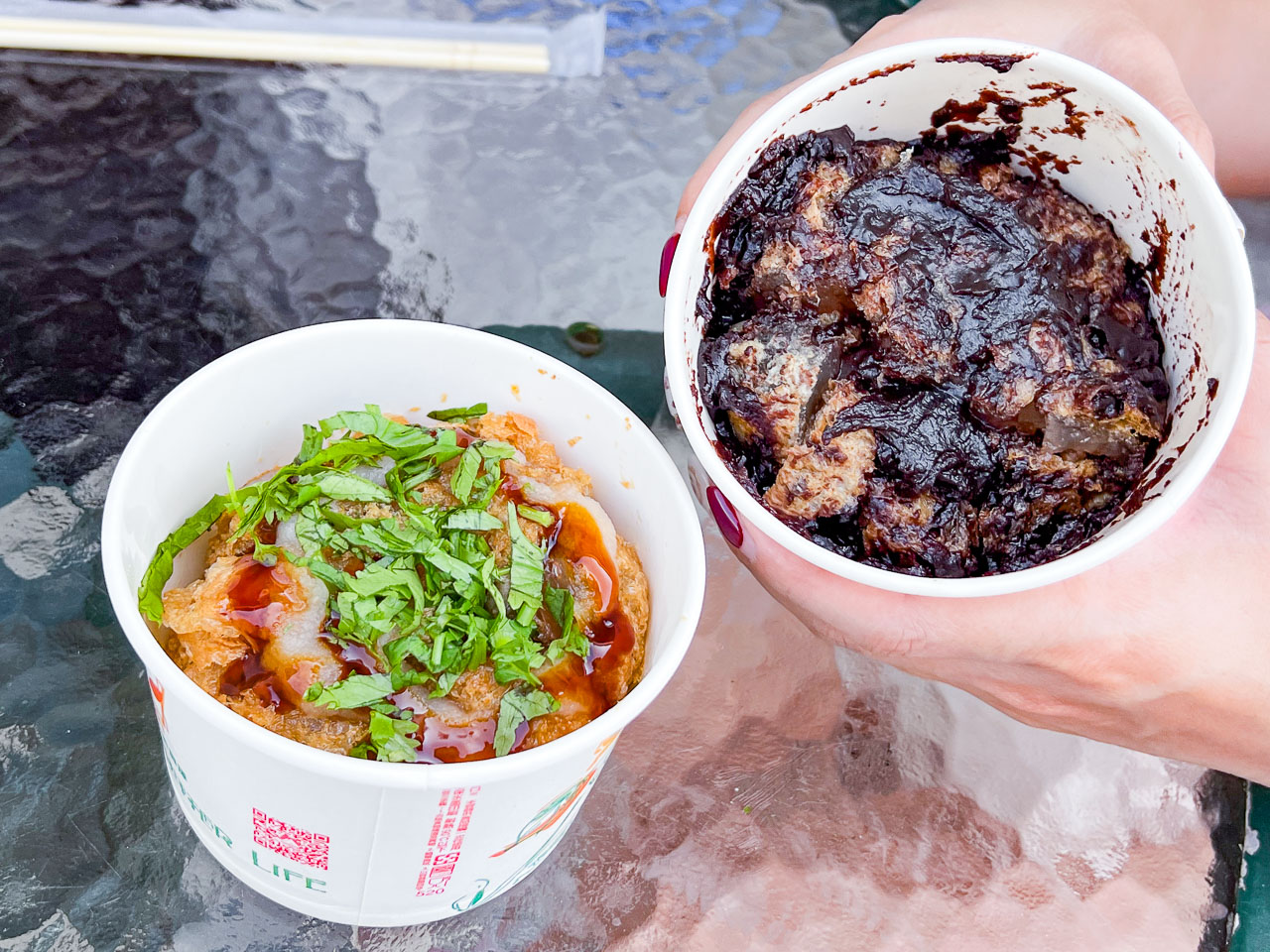 桃園肉圓,炸蛋肉圓