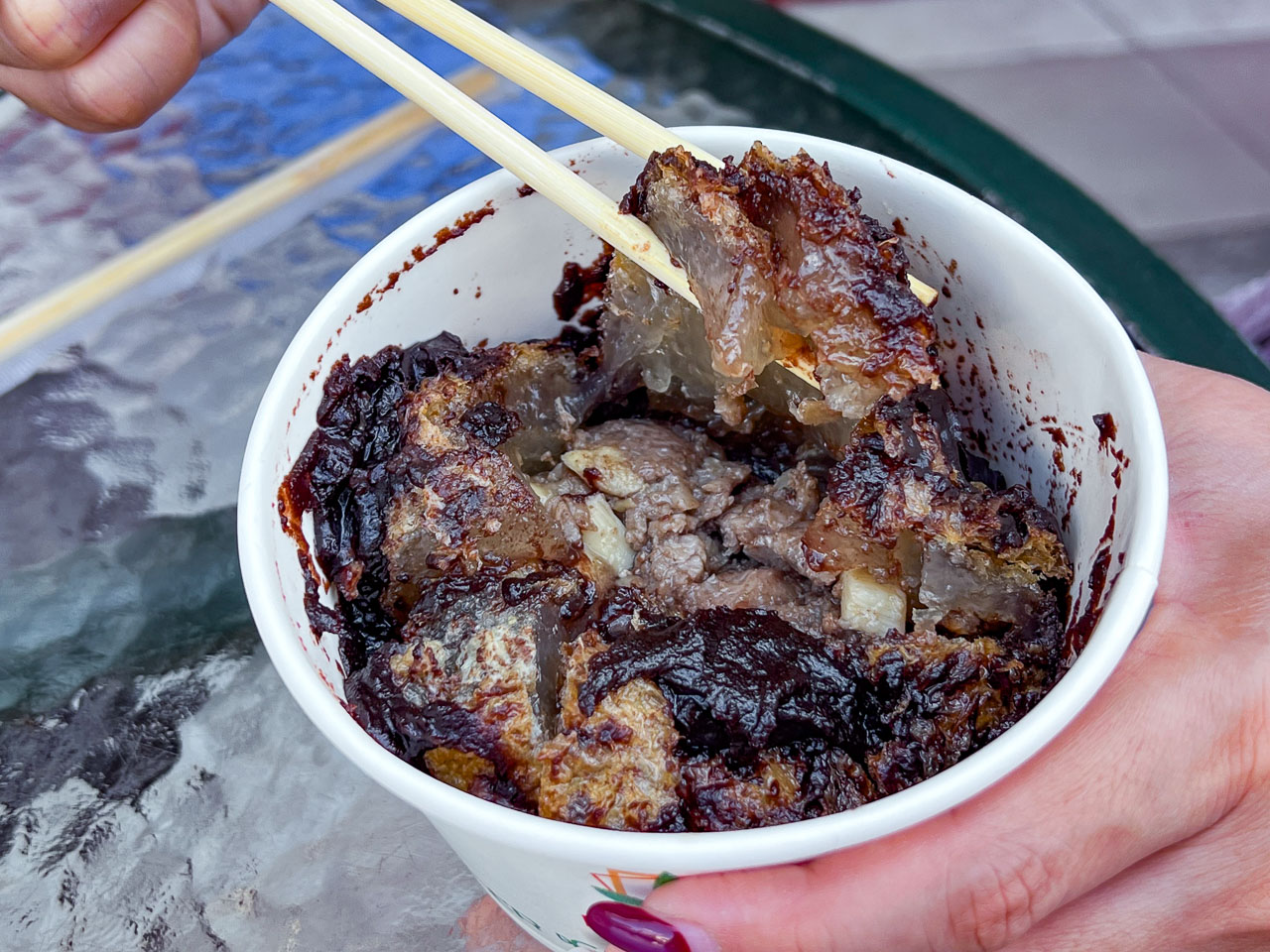 桃園肉圓,炸蛋肉圓