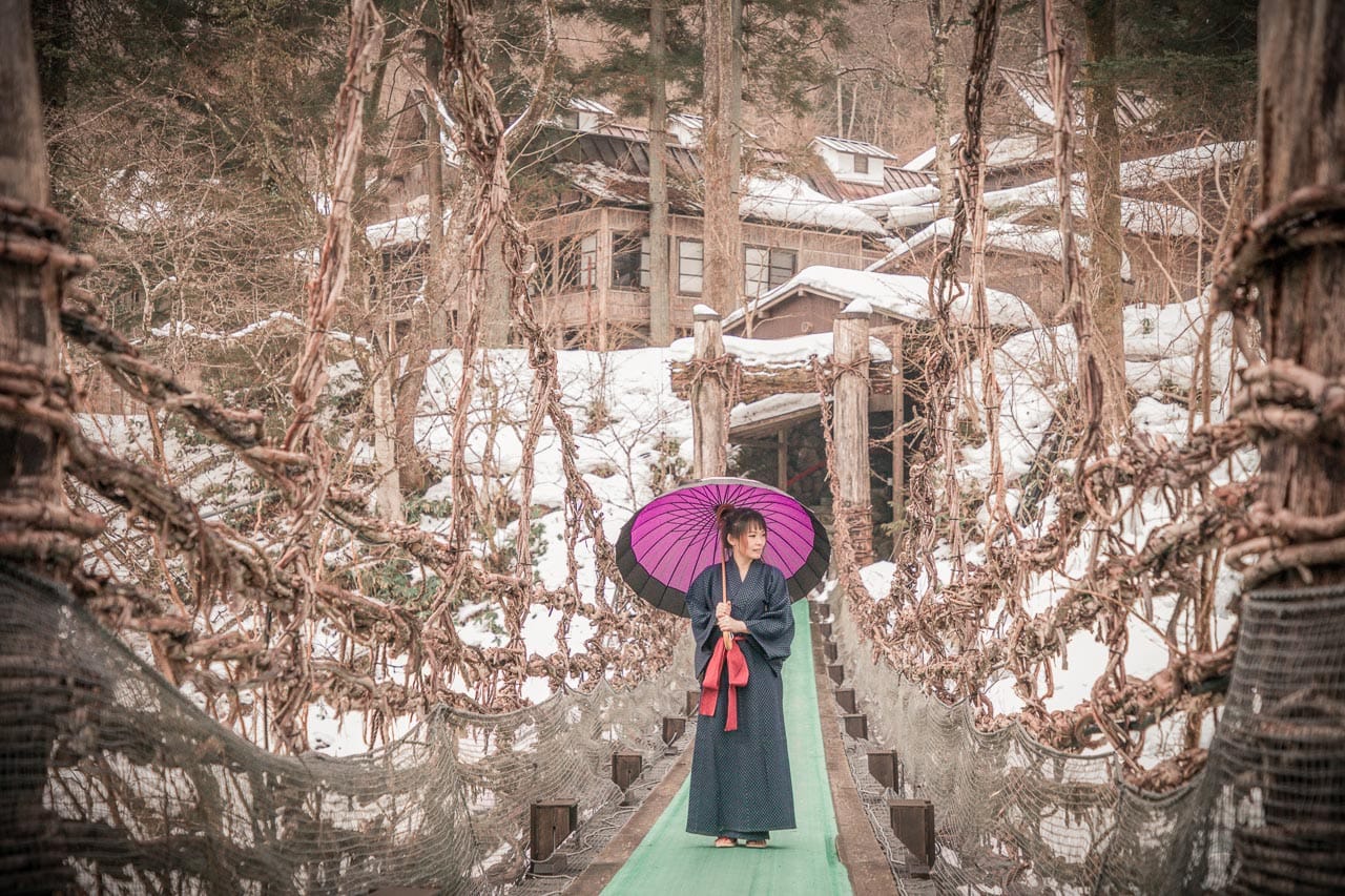 湯西川溫泉,本家伴久溫泉旅館