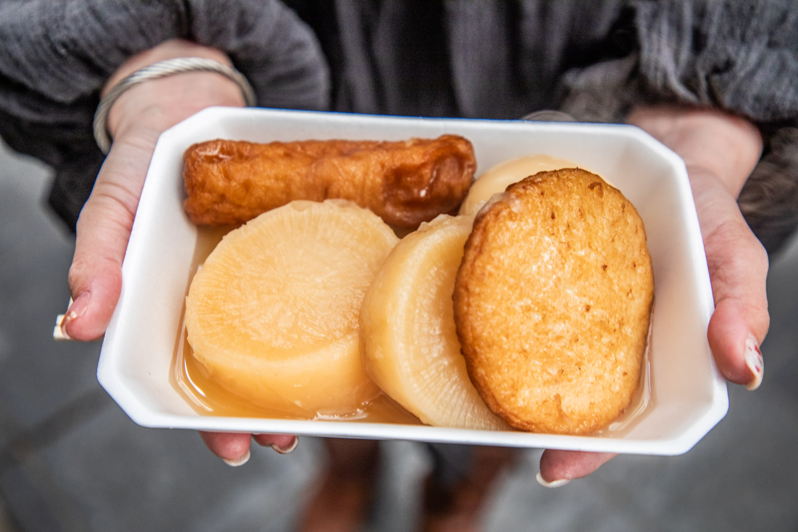 大阪黑門市場美食,關東煮石橋食品