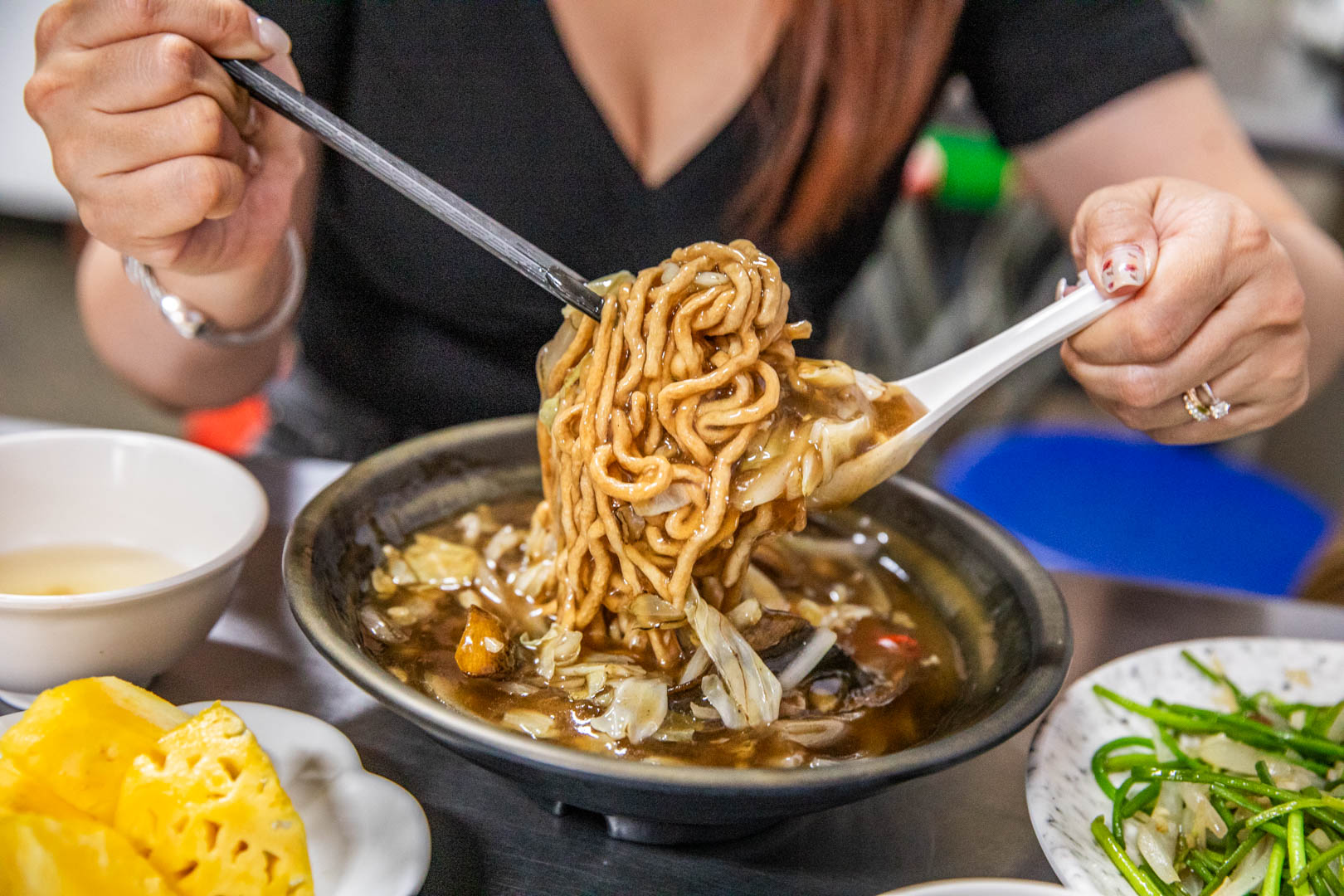 嘉義美食,老謝鱔魚花枝麵