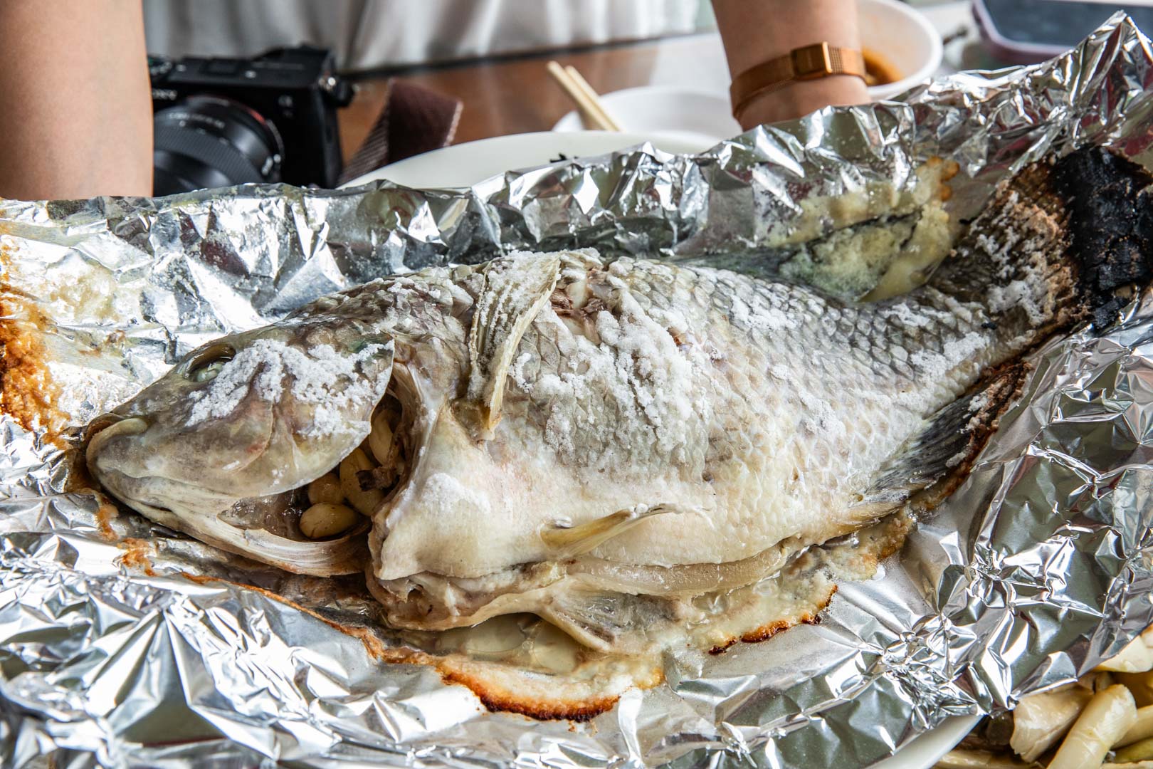 龍潭美食,三步五食休閒魚池