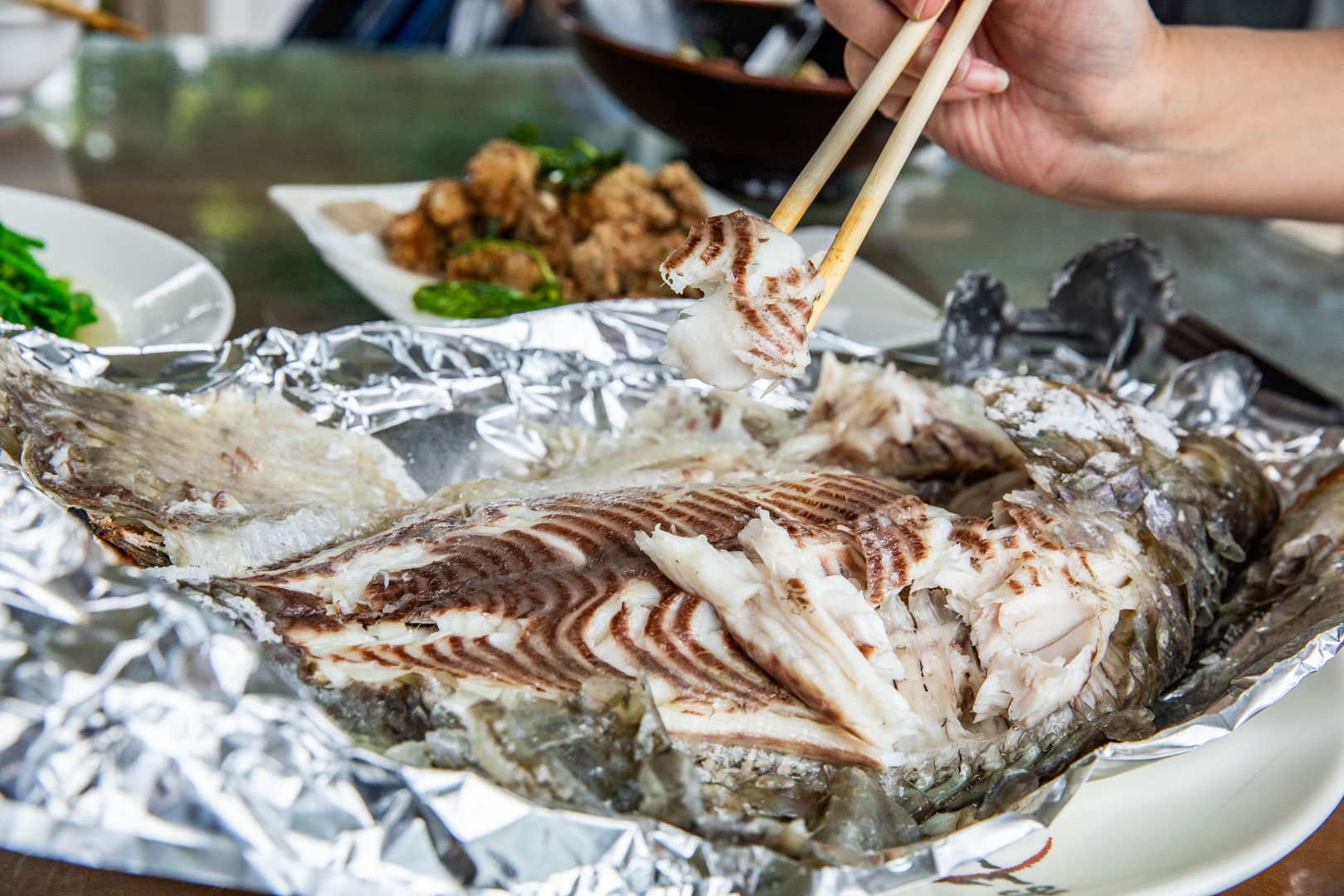 龍潭美食,三步五食休閒魚池