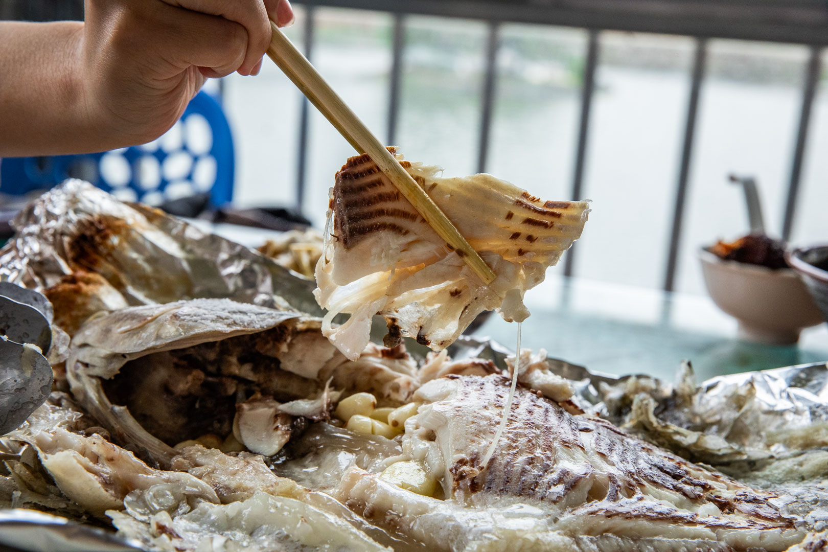 龍潭美食,三步五食休閒魚池