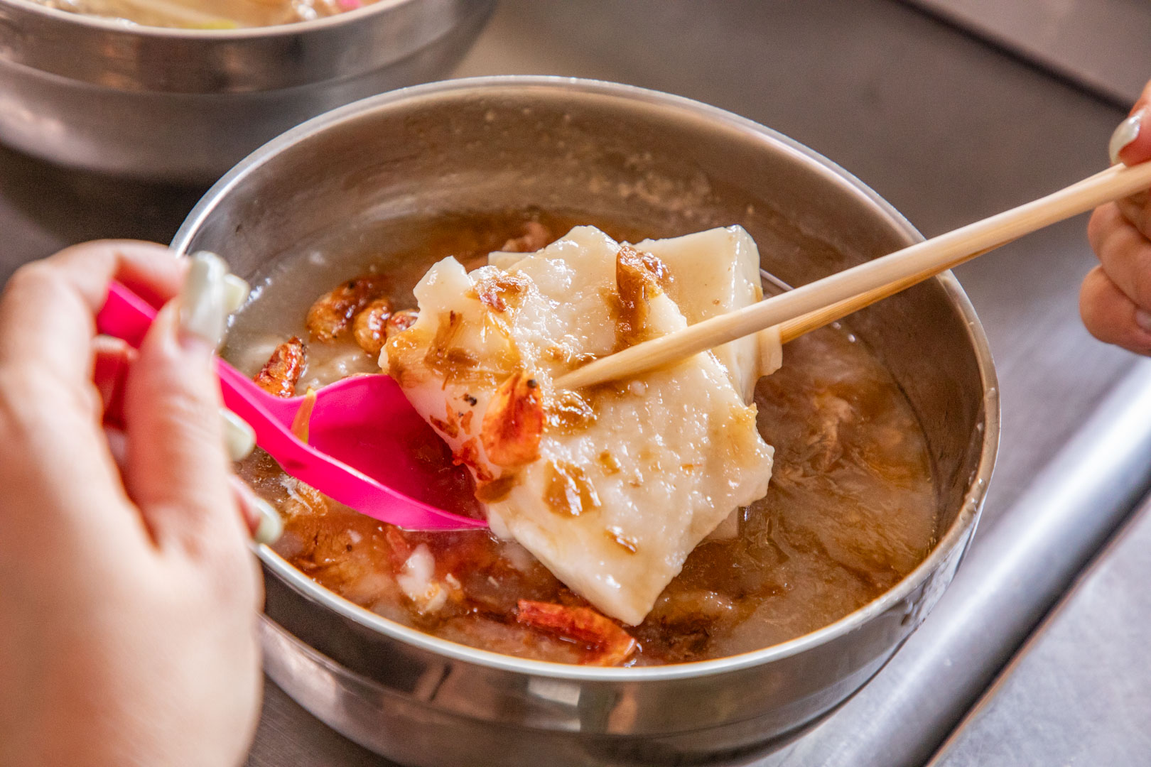 東港美食,秋月肉粿、飯湯