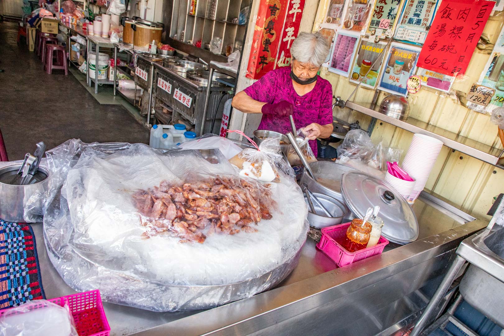 東港美食,秋月肉粿、飯湯