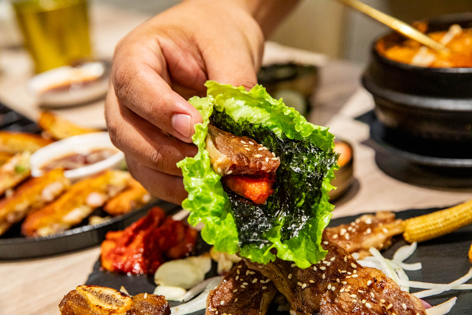 台北韓式料理,梨谷韓式鐵板炭火烤肉信義ATT店
