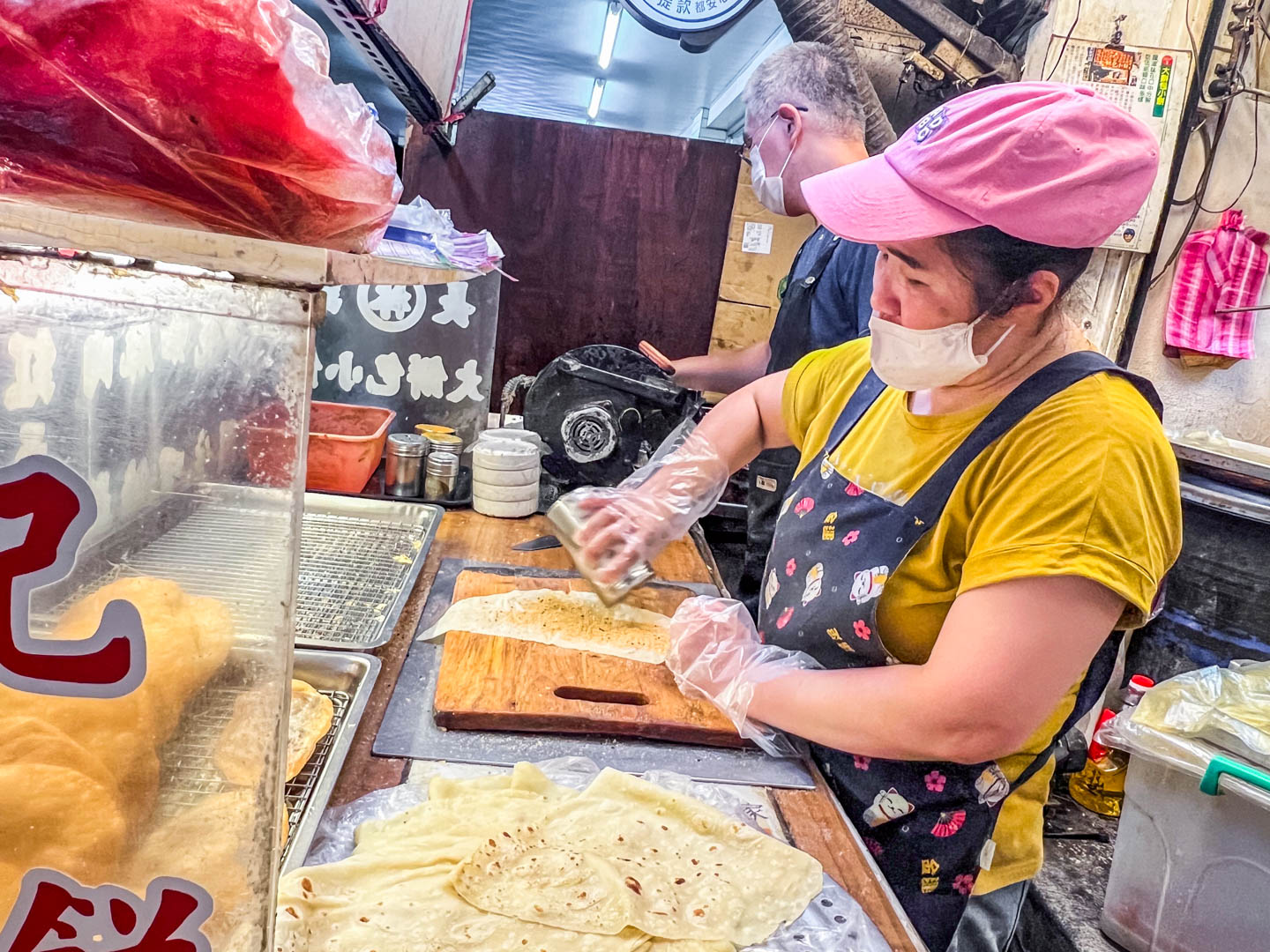 士林夜市美食,大餅包小餅,長林記大餅包小餅