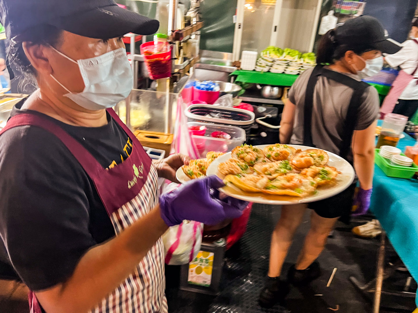 桃園夜市美食,頭頓煎蝦餅,桃園美食