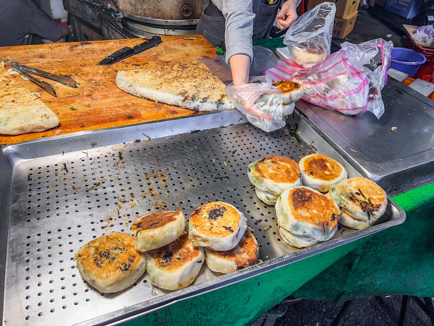 桃園美食,桃園東北大餅,桃園蔥大餅