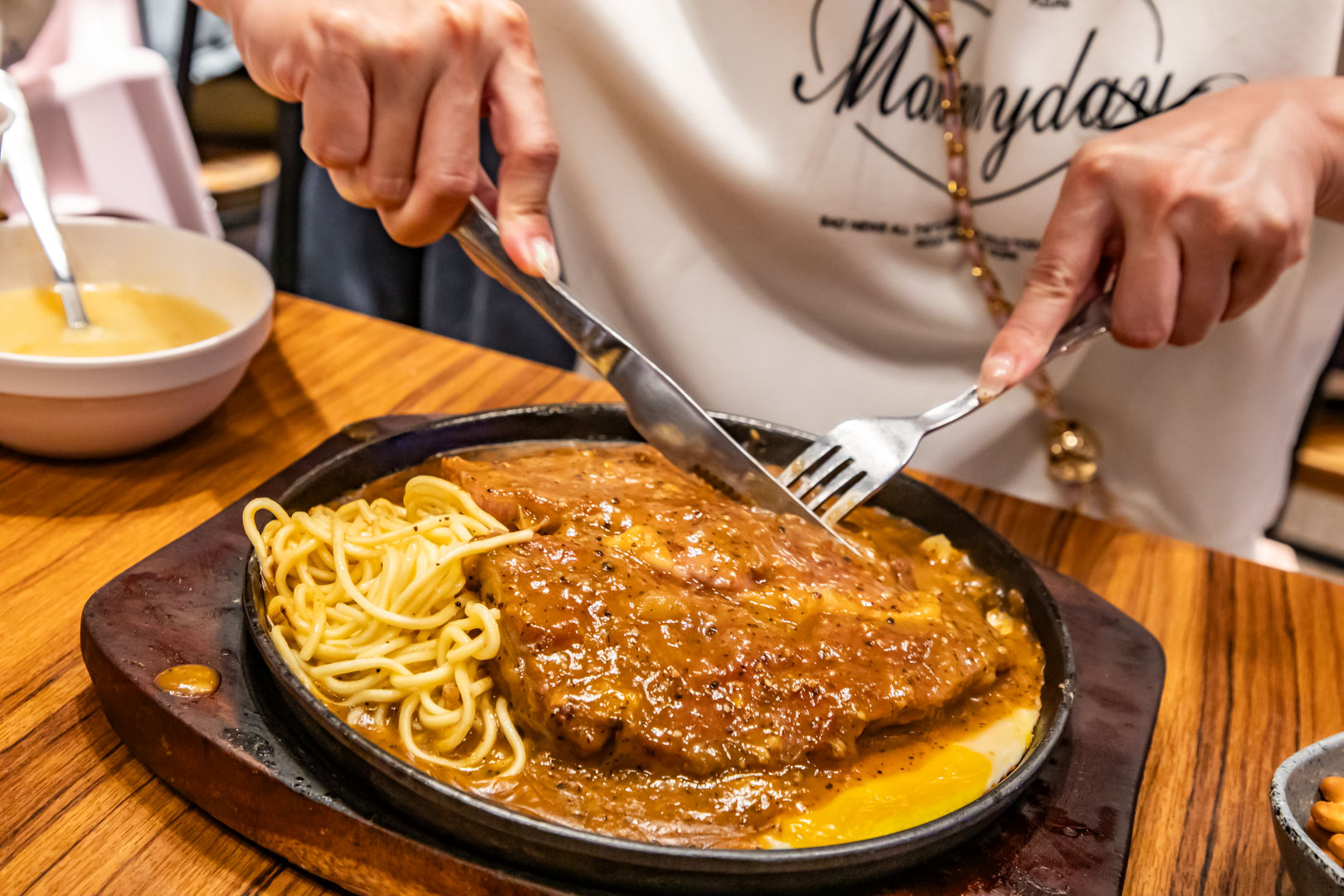 中壢夜市美食,大夜市牛排