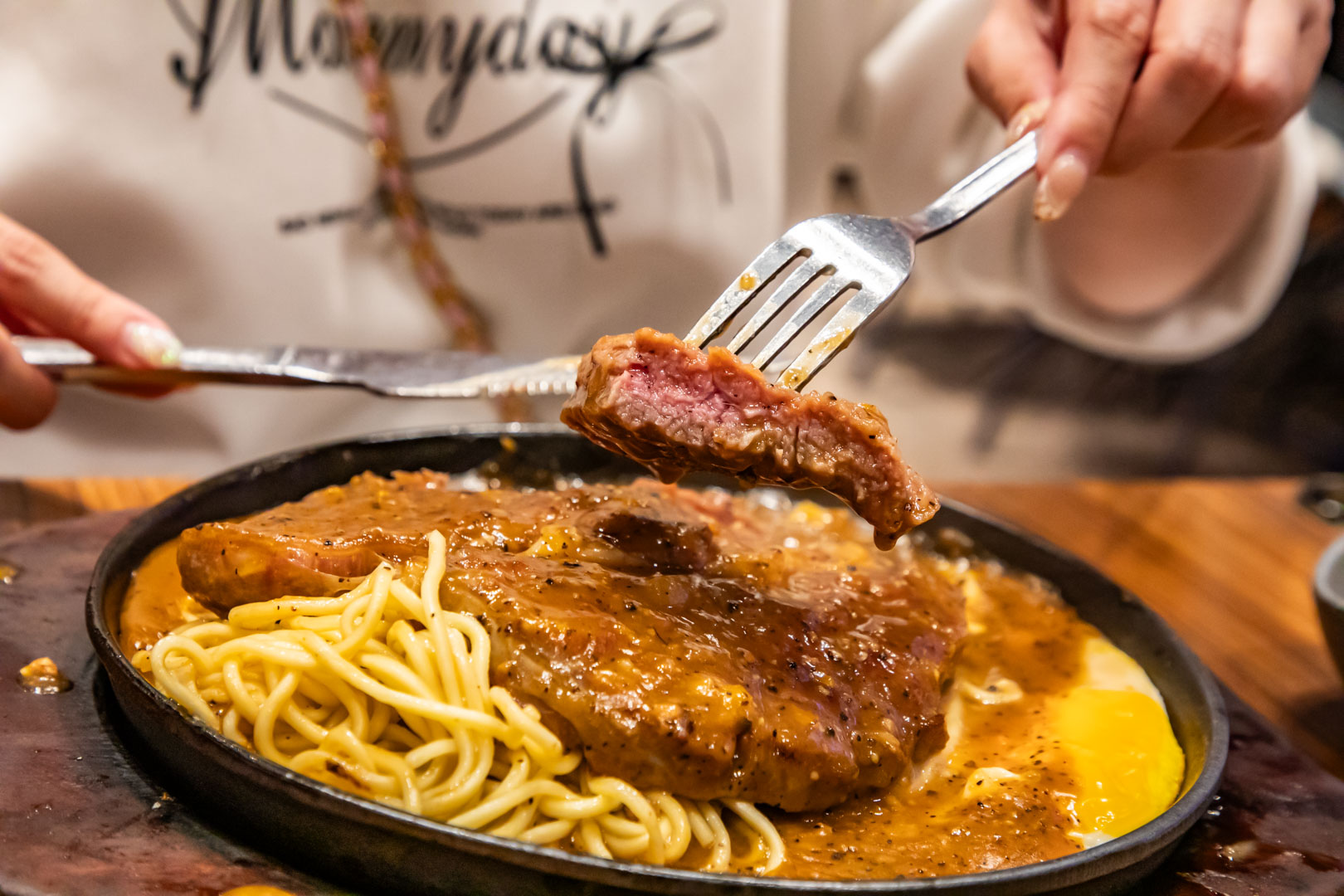 中壢夜市美食,大夜市牛排