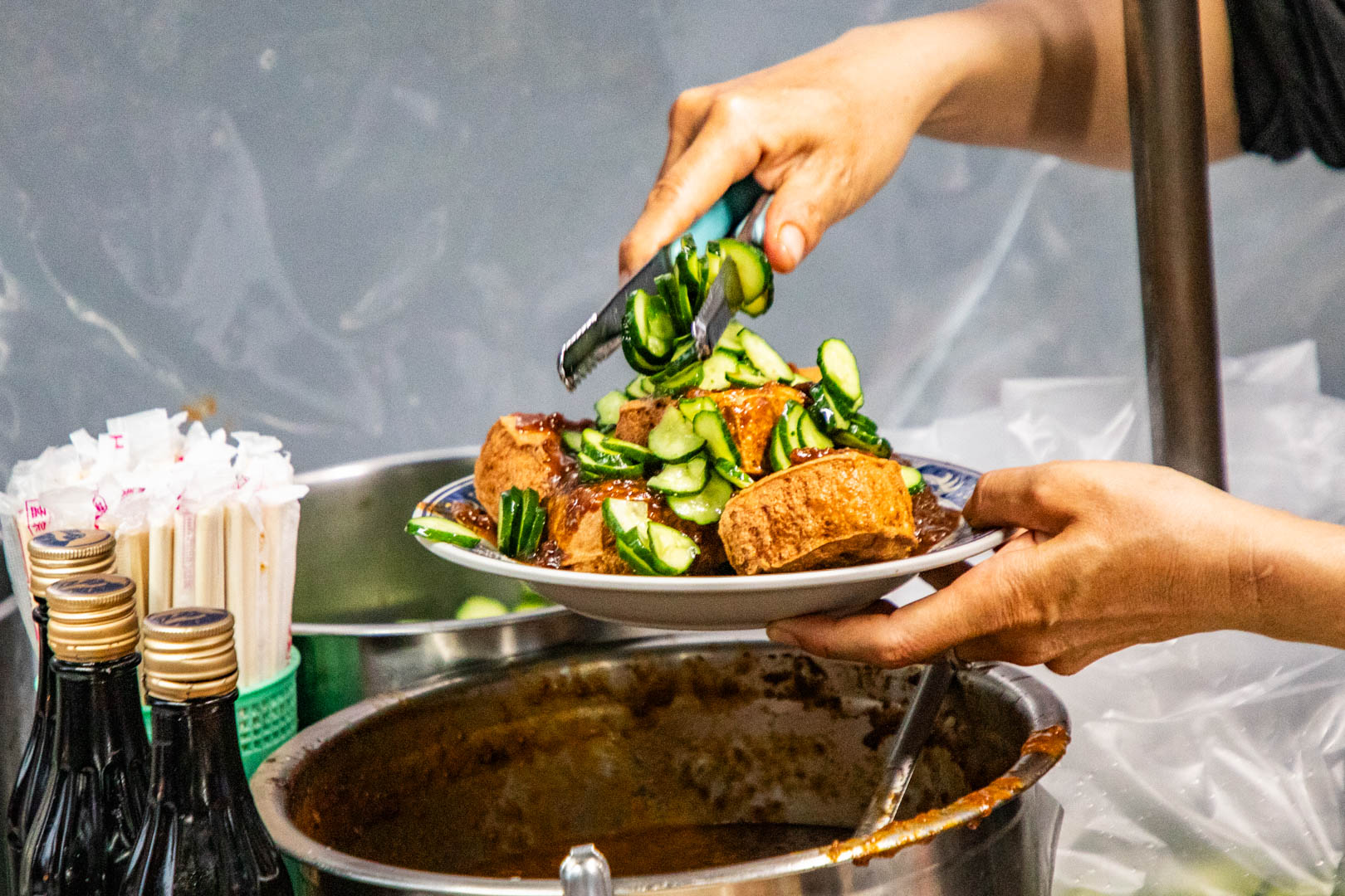 彰化美食,彰化臭豆腐,員林小吃,員林美食,員林臭豆腐,舊電信局臭豆腐 @大手牽小手。玩樂趣