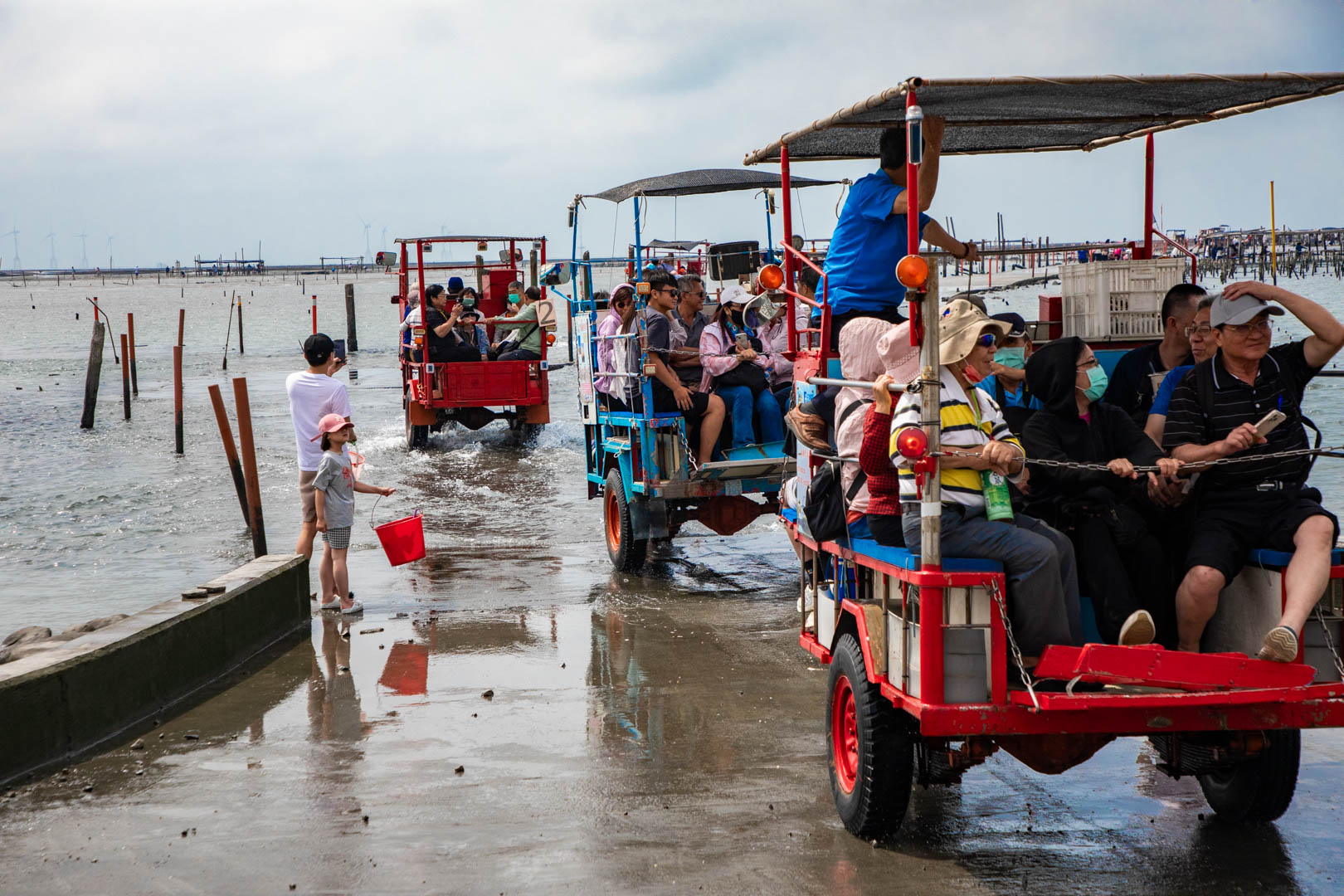 王功永昌叔生態旅遊觀光三輪車,王功烤蚵