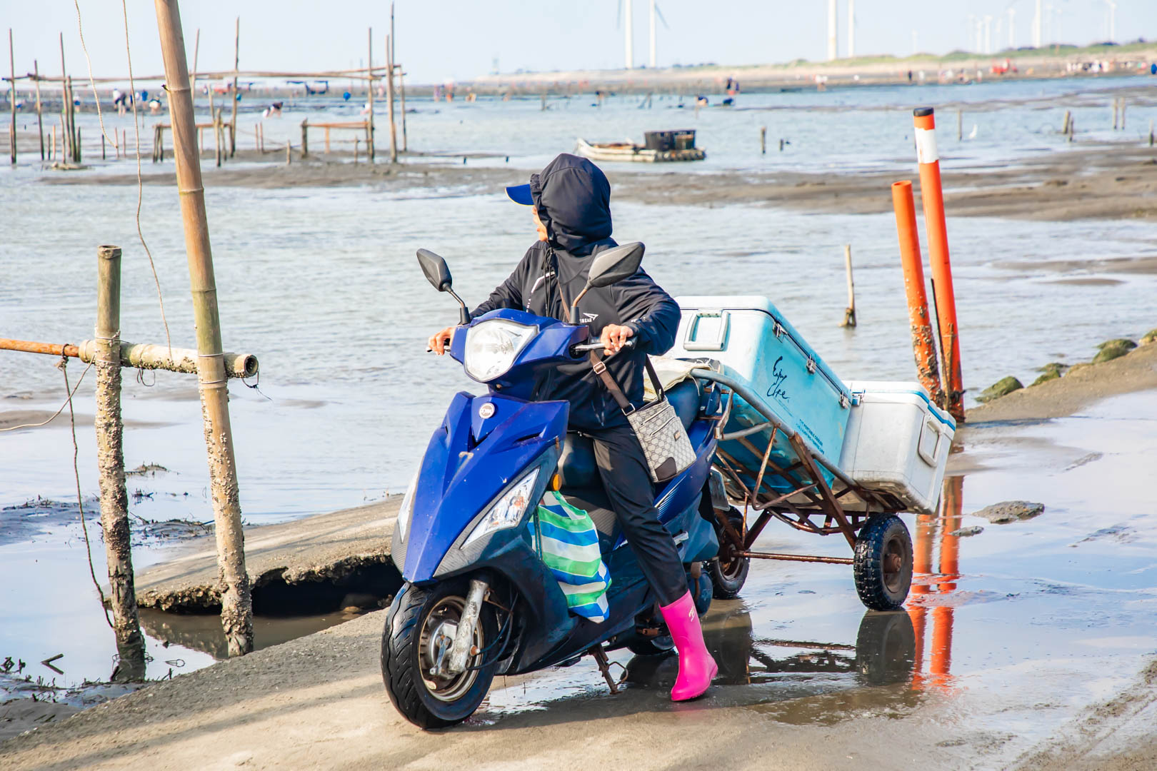 王功永昌叔生態旅遊觀光三輪車,王功烤蚵